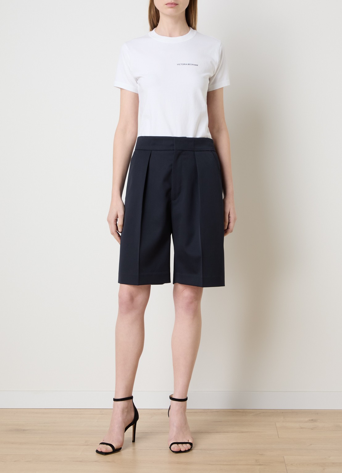 Victoria Beckham T-shirt met logo  - voorkant 4 wit