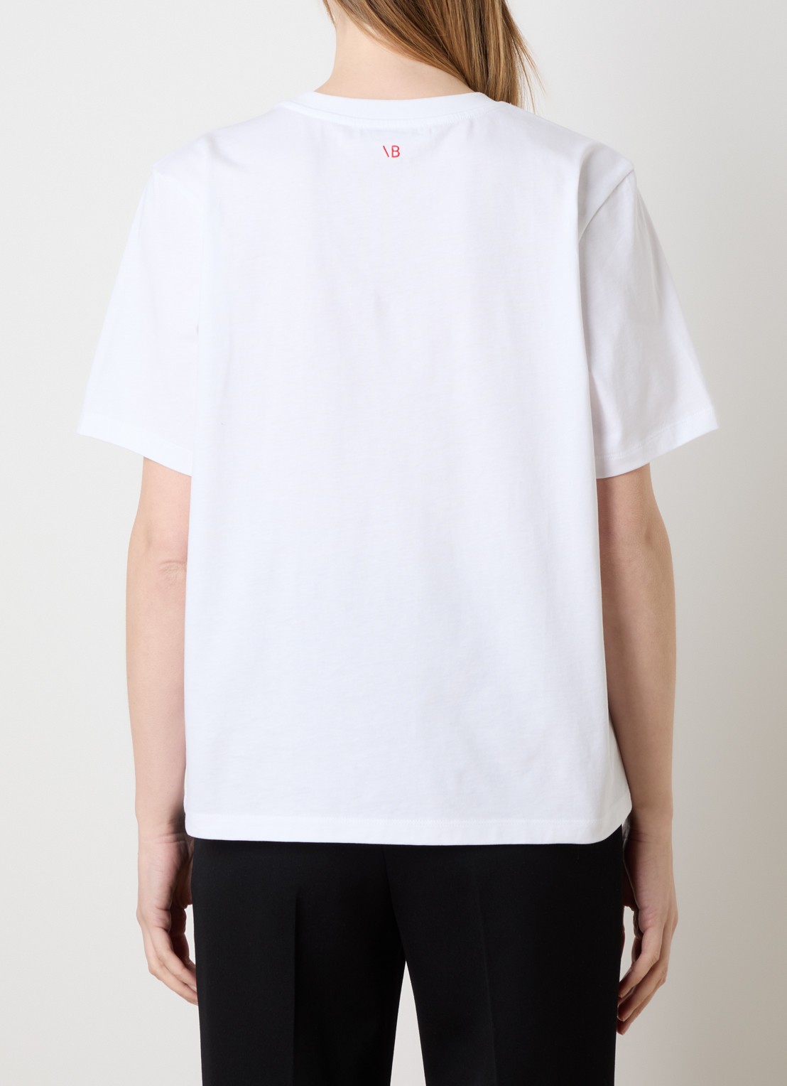 Victoria Beckham T-shirt met print  - achterkant wit
