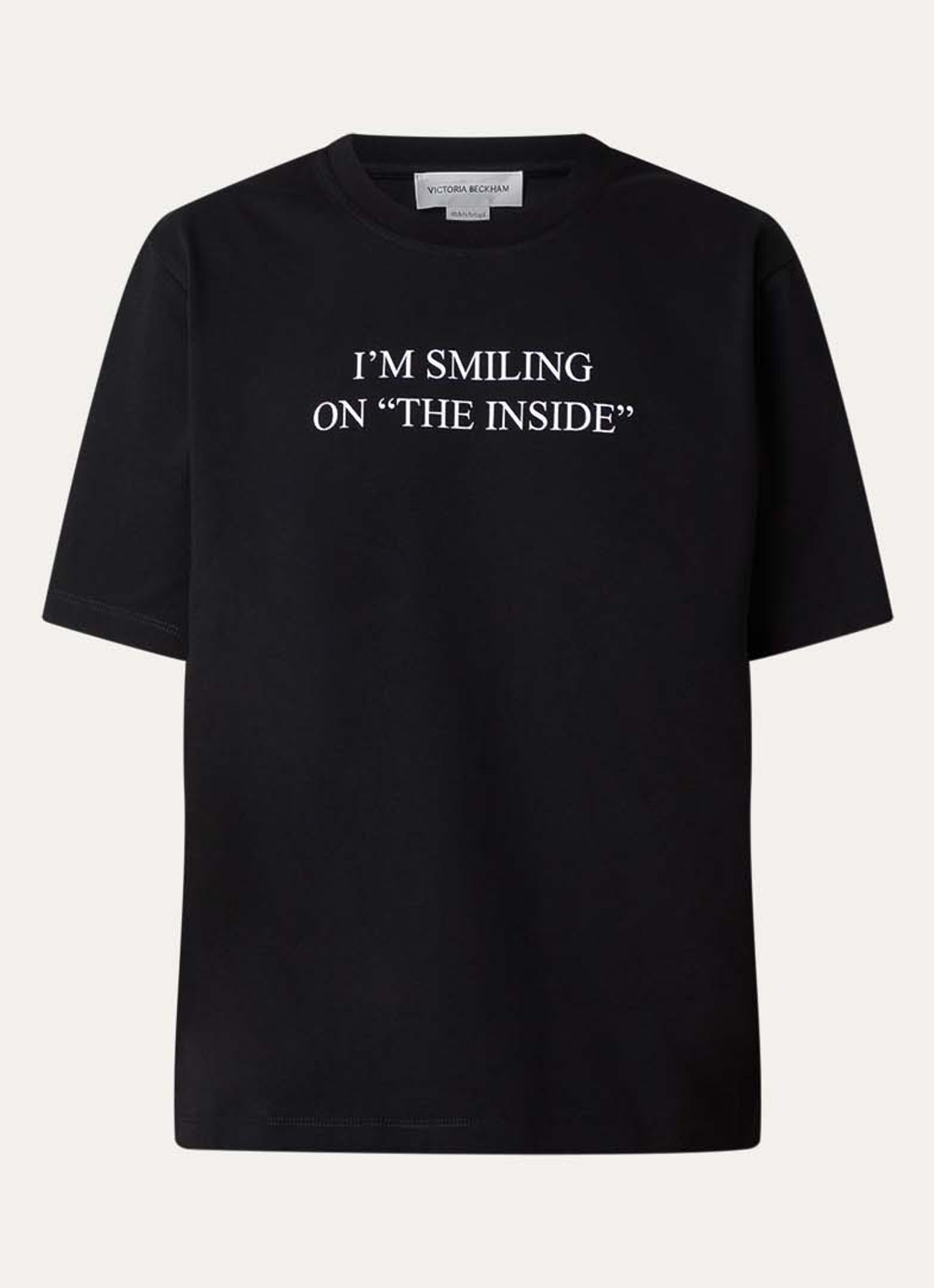 Victoria Beckham T-shirt met print  - voorkant 2 zwart