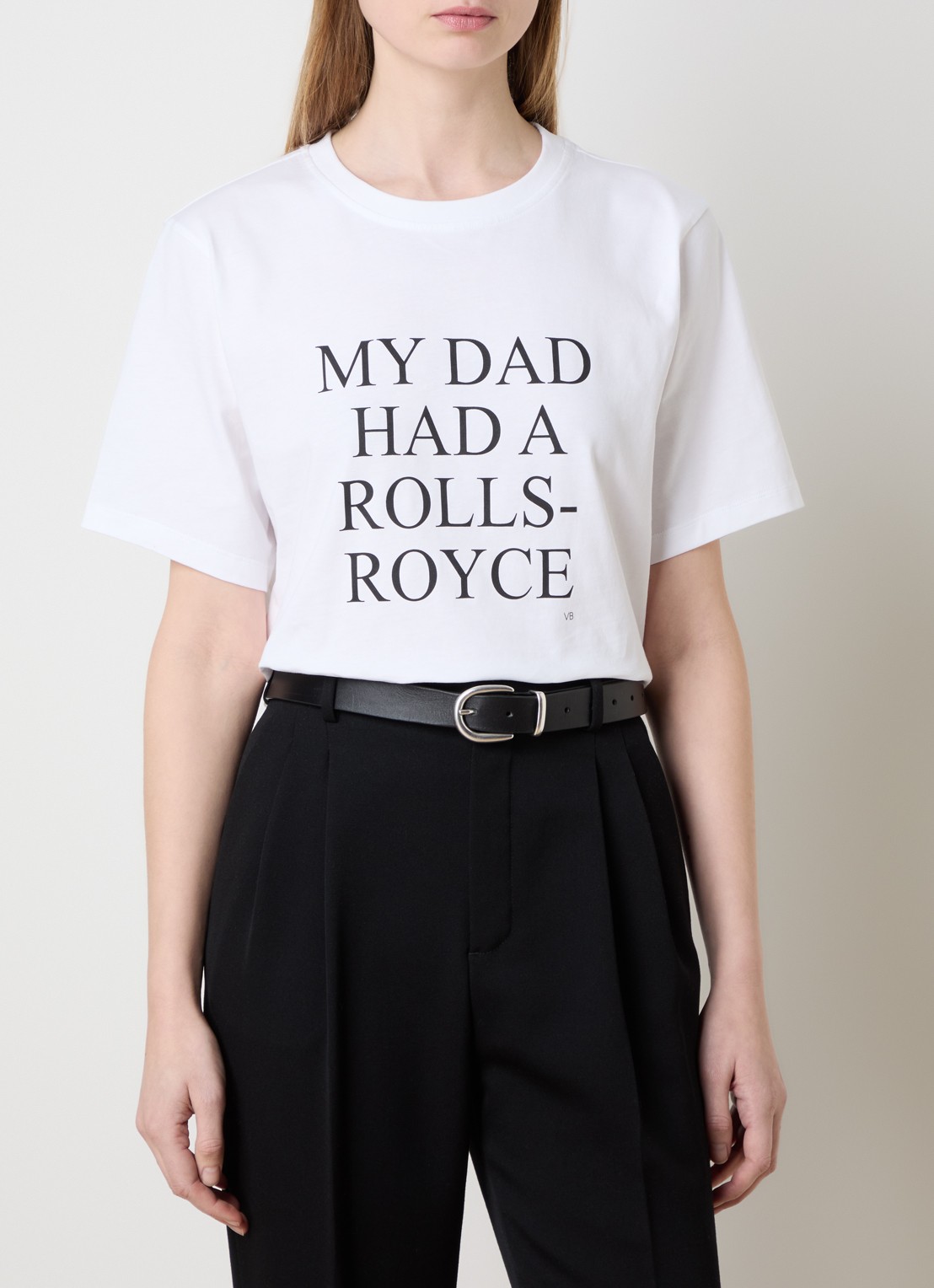 Victoria Beckham T-shirt met print  - detail 2 wit