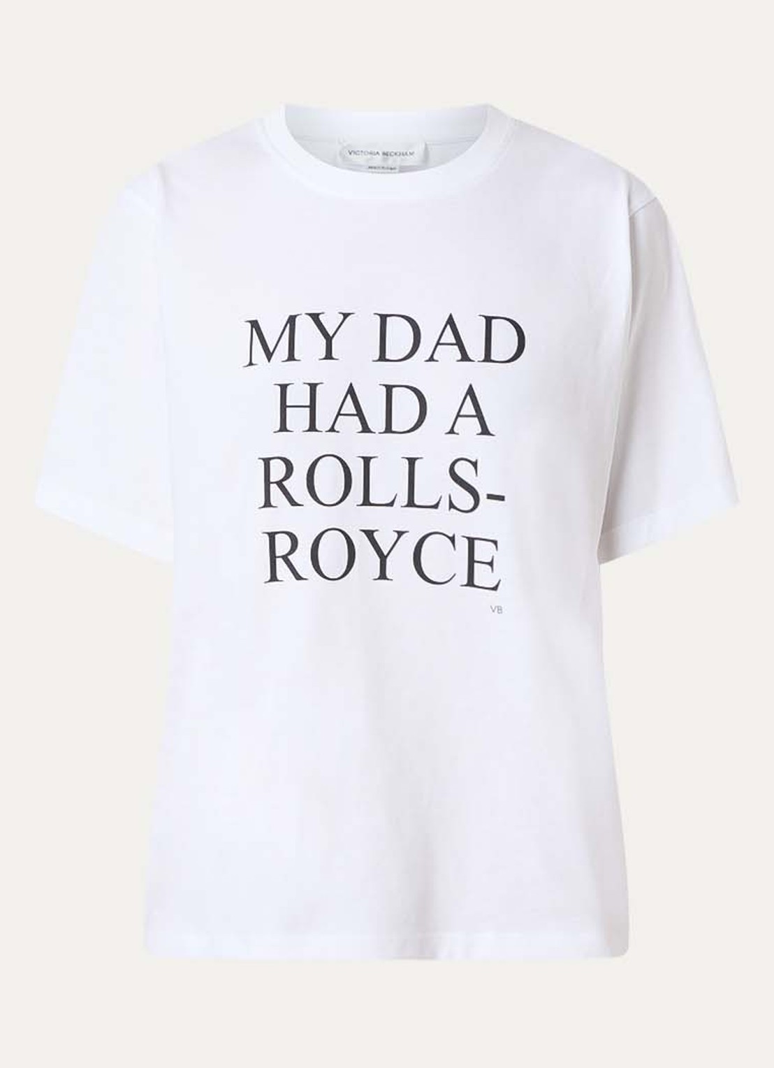 Victoria Beckham T-shirt met print  - voorkant 4 wit