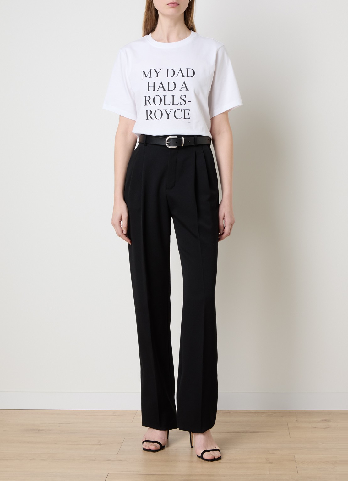 Victoria Beckham T-shirt met print  - voorkant 5 wit