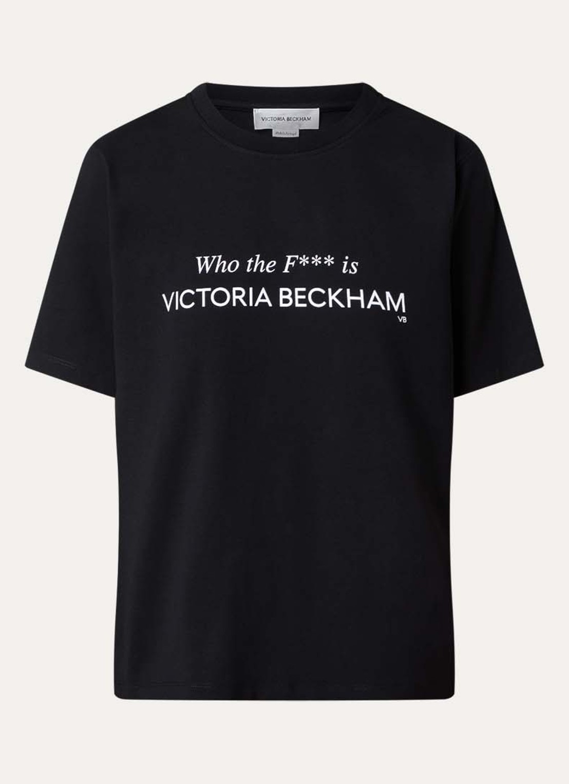 Victoria Beckham T-shirt met print - voorkant zwart