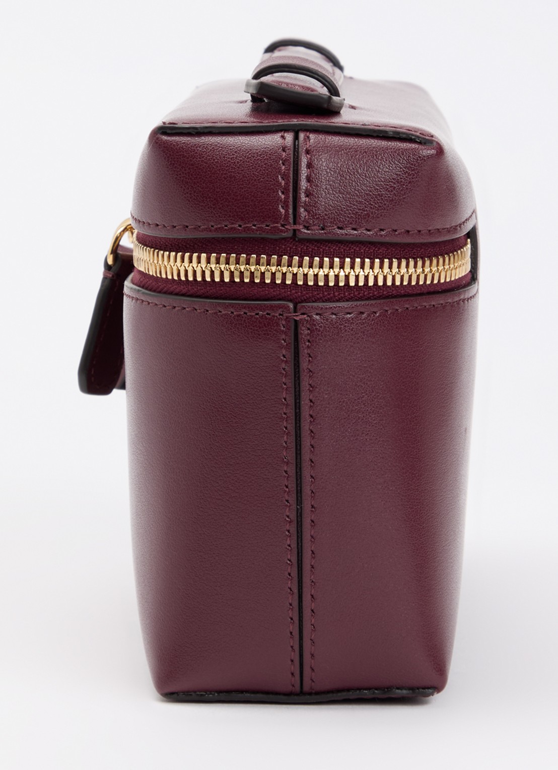 Victoria Beckham Vanity crossbody tas van leer  - detail 2 bordeauxrood