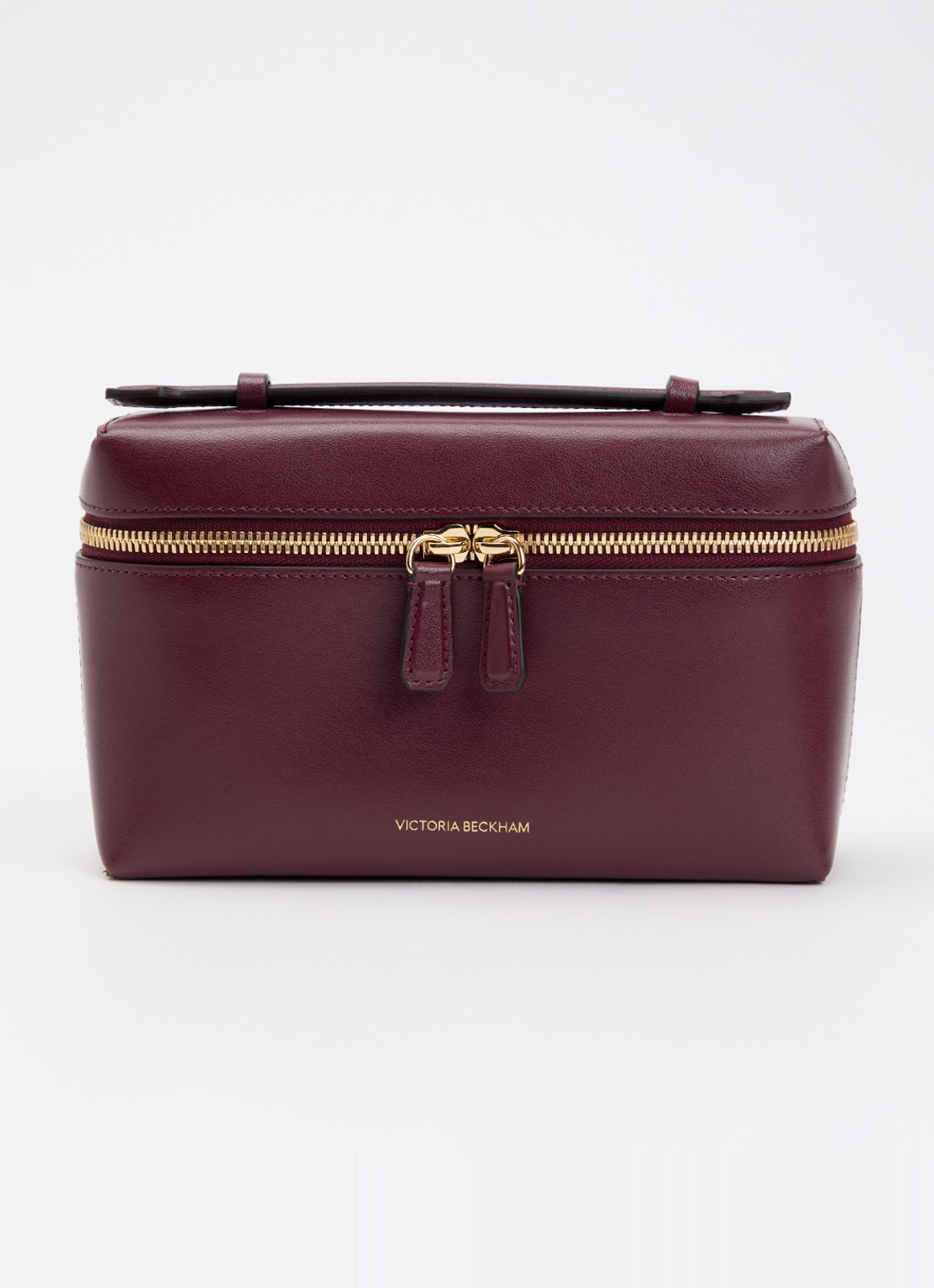 Victoria Beckham Vanity crossbody tas van leer  - voorkant 5 bordeauxrood