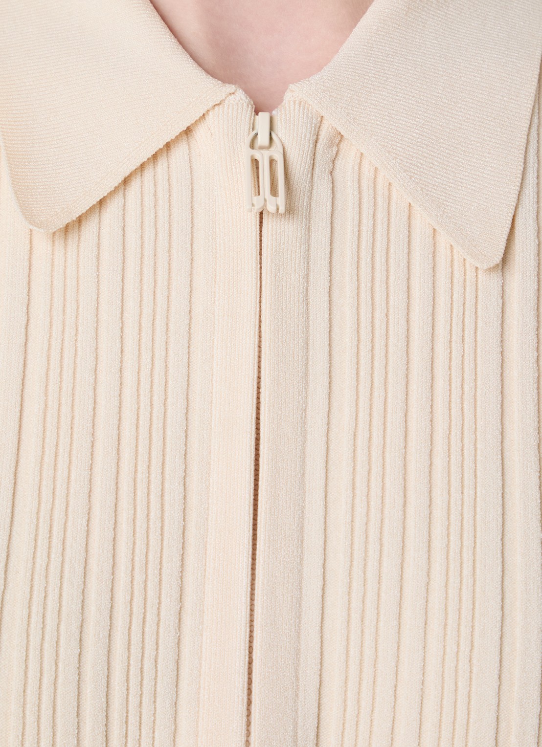 Victoria Beckham Vest met ribstructuur - detail 3 creme