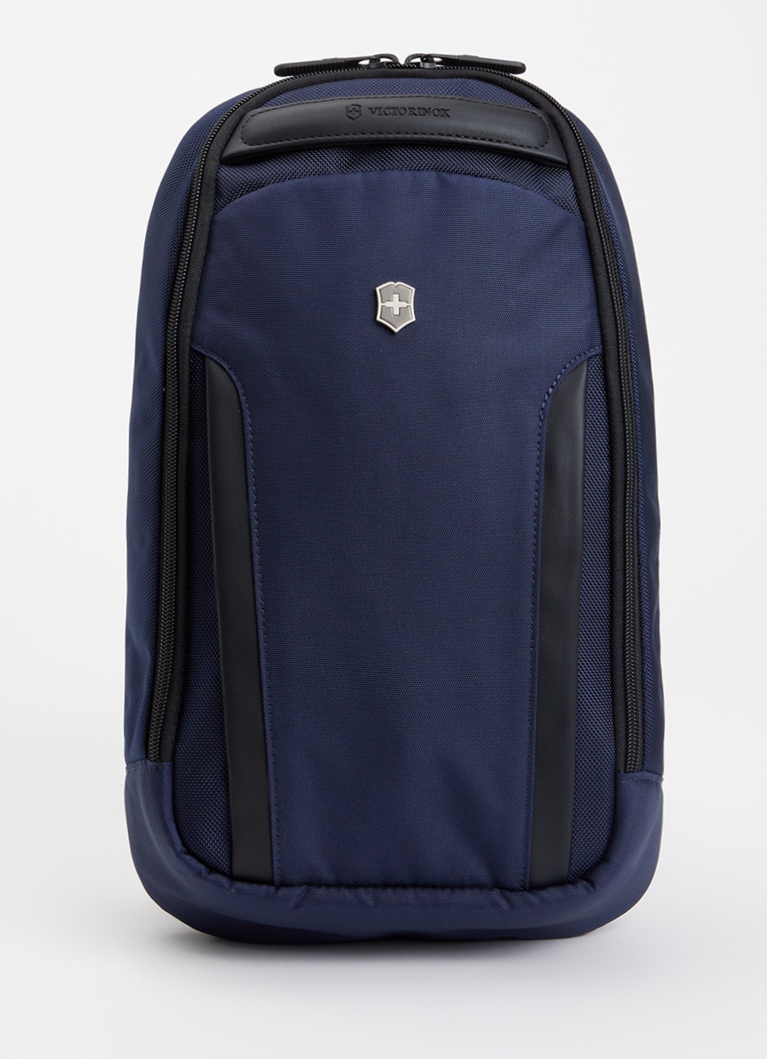 Victorinox Altmont Professional crossbodytas met leren details - voorkant 2 donkerblauw