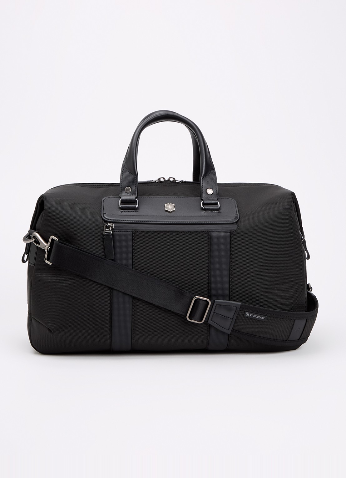Victorinox Architecture Urban 2 Compact weekendtas met leren details - voorkant 3 zwart