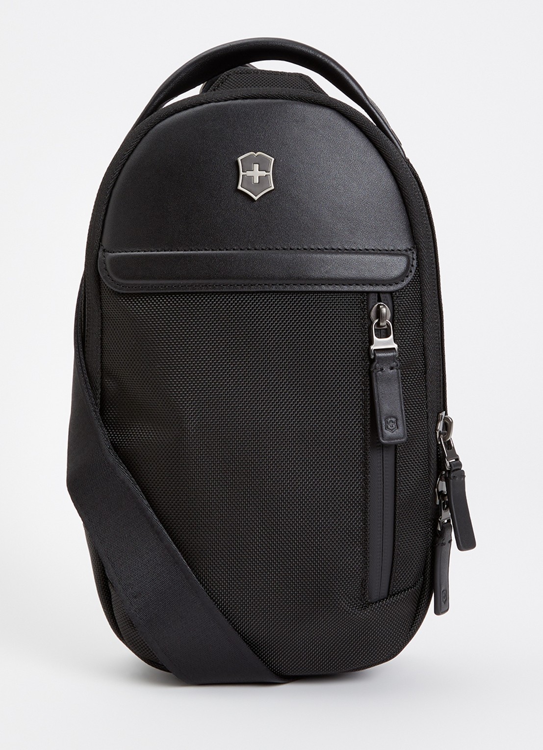 Victorinox Architecture Urban 2 crossbodytas met leren details - voorkant 2 zwart