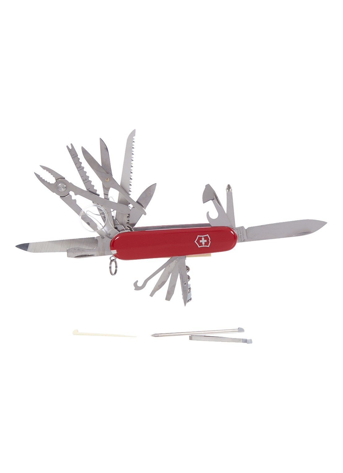 Victorinox Swiss Champ zakmes 33-delig - detail 2 steenrood
