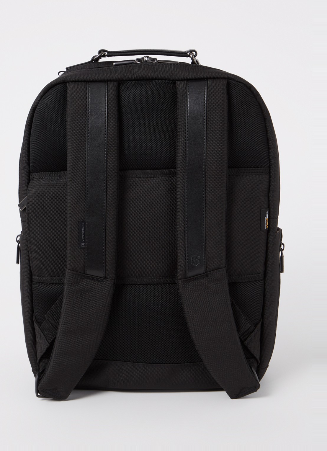 Victorinox Werks Professional Cordura Deluxe rugzak met 15 inch laptopvak - achterkant 3 zwart