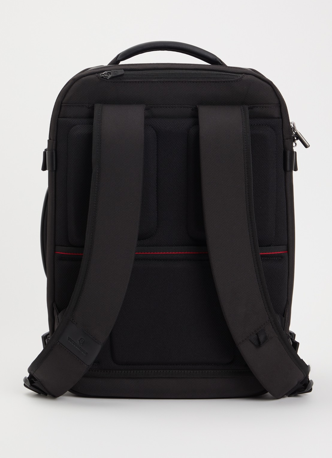 Victorinox Works Traveler 7.0 Boarding vergrootbare rugzak met 15.6 inch laptopvak - unisex - achterkant 2 zwart