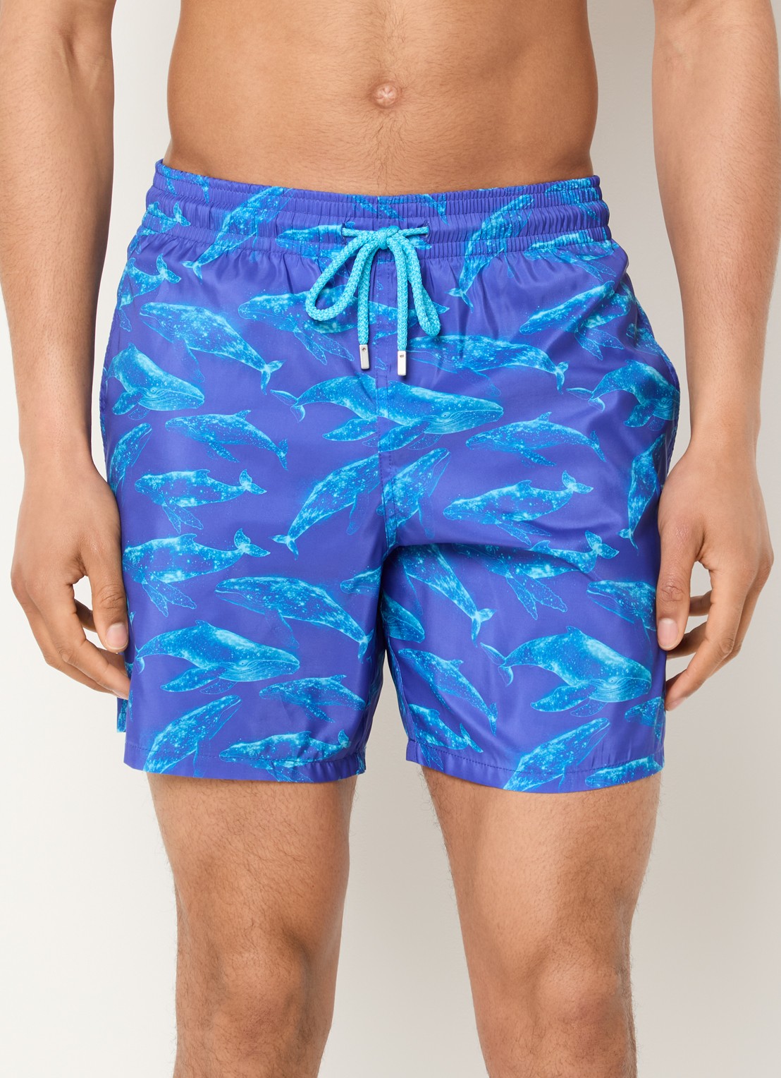 Vilebrequin Mahina zwemshorts met logo en trekkoord - detail 3 kobaltblauw