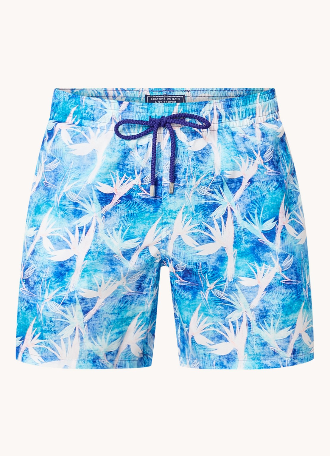 Vilebrequin Mahina zwemshorts met print en steekzakken - voorkant blauw