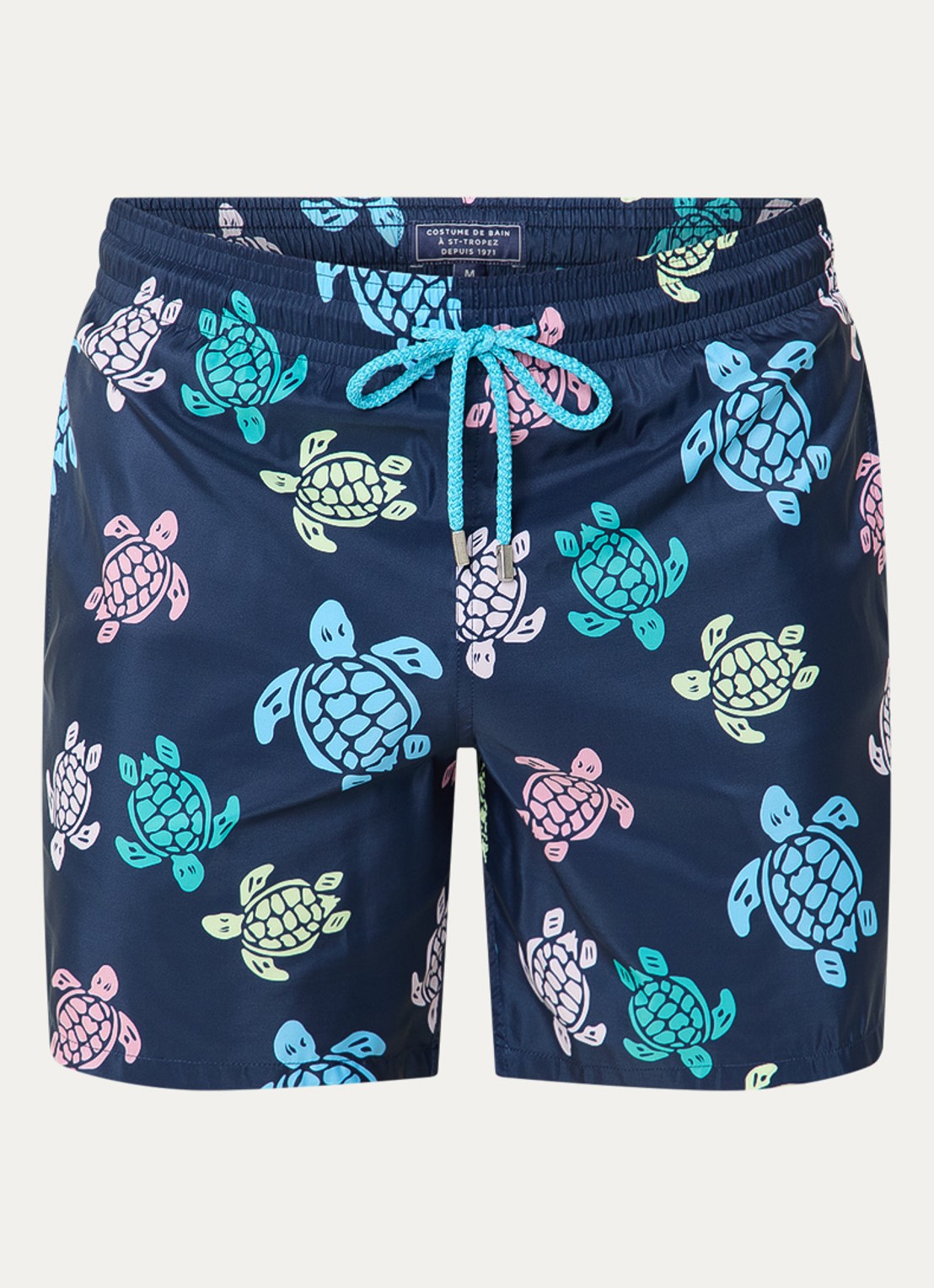 Vilebrequin Mahina zwemshorts met print  - voorkant 3 donkerblauw