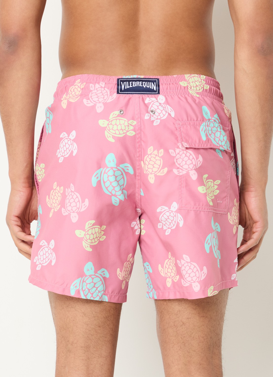 Vilebrequin Moorea zwemshorts met print - achterkant 3 roze