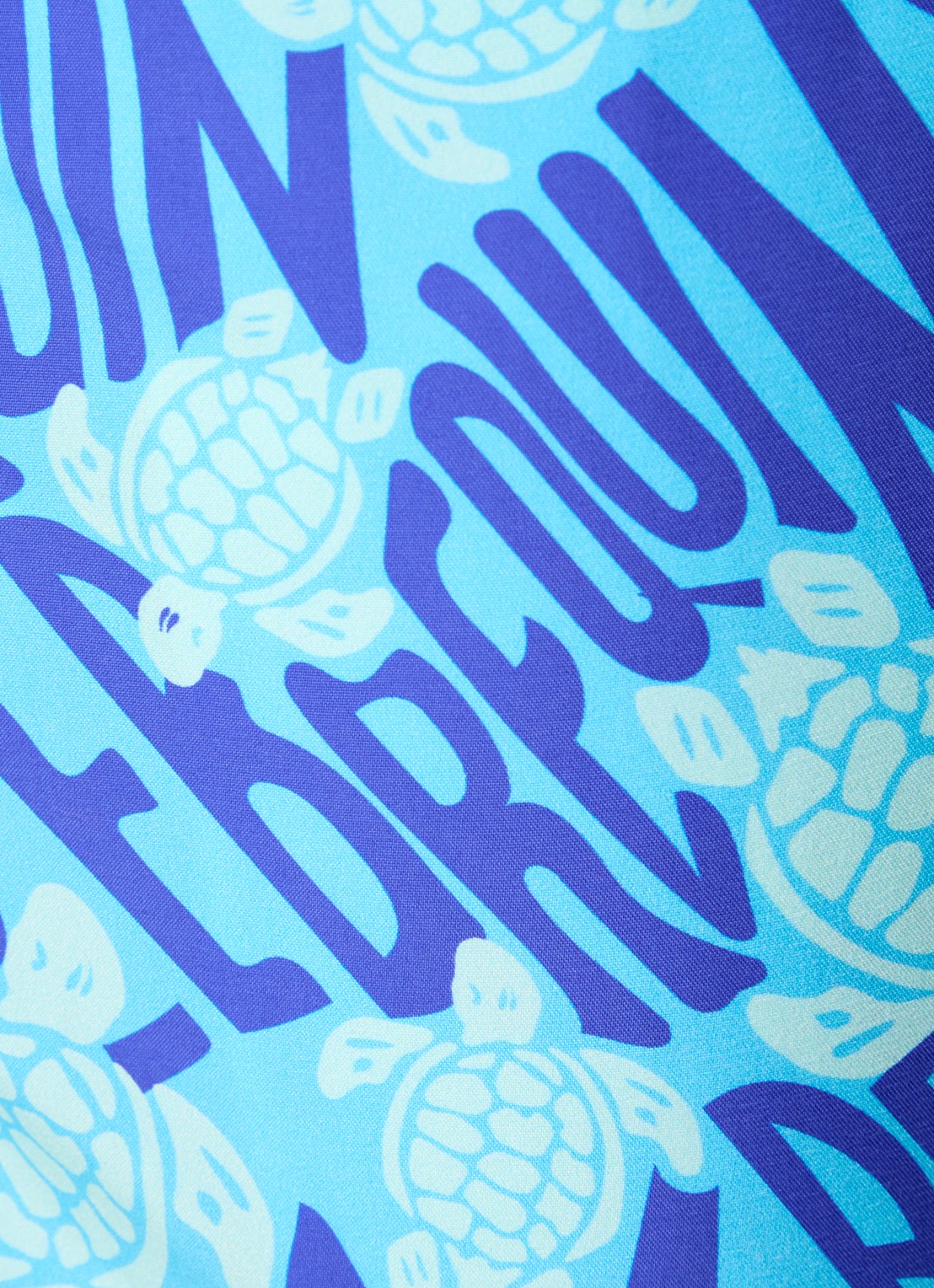Vilebrequin Moorea zwemshorts met steekzakken en print - detail 4 aquablauw