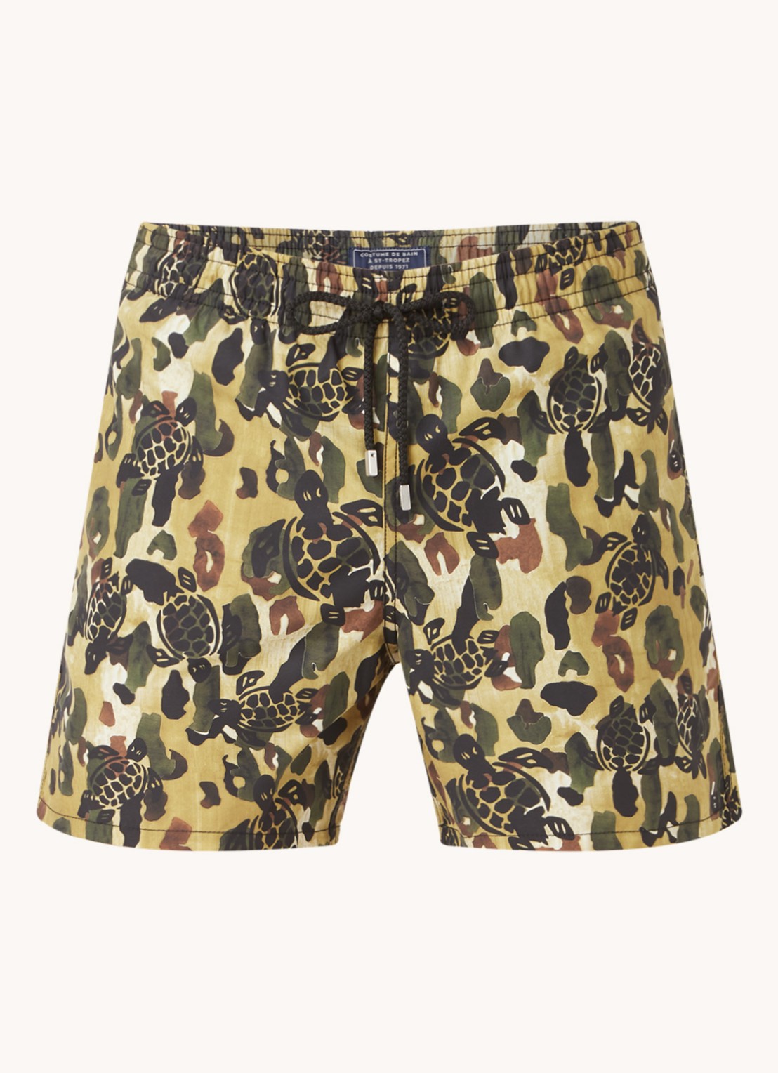 Vilebrequin Zwemshorts met camouflage print - voorkant 2 bronsgroen