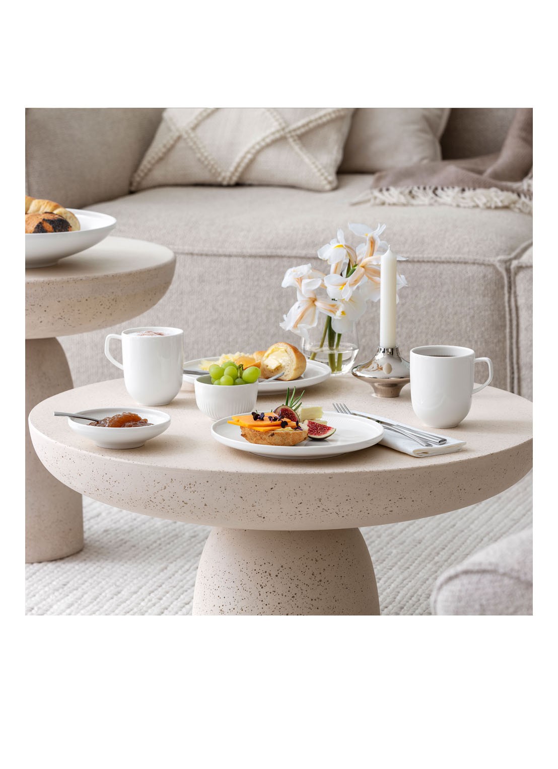 Villeroy & Boch Afina ontbijtbord 22 cm - detail 4 gebroken wit