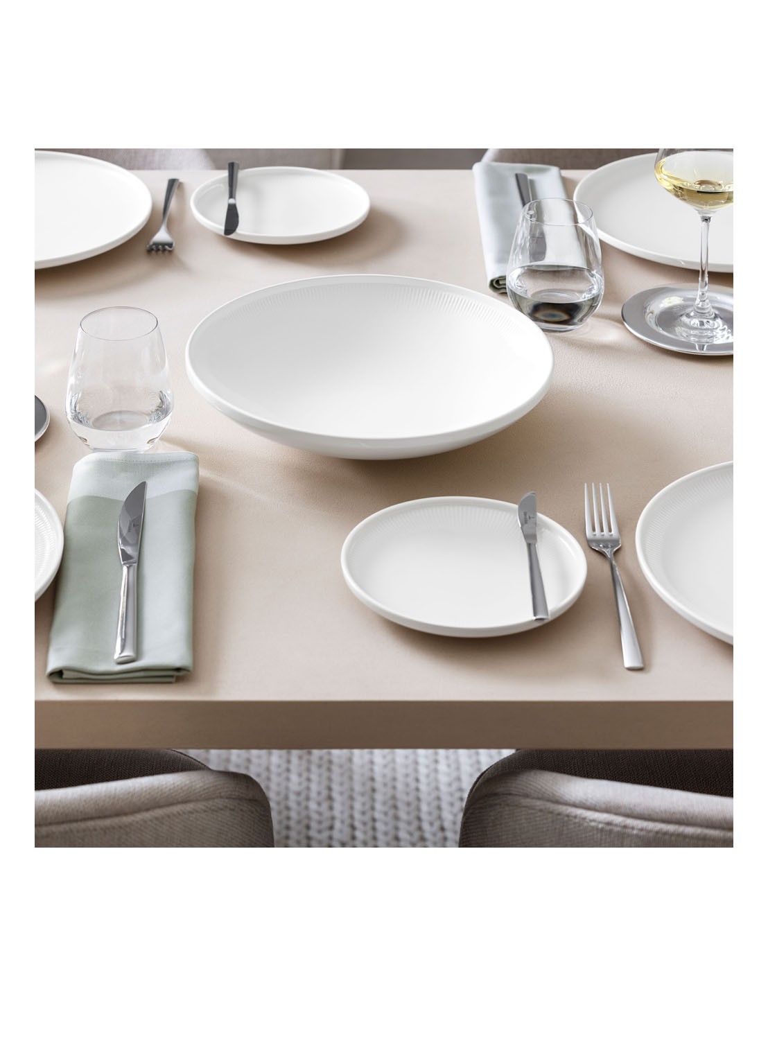 Villeroy & Boch Afina schaal 29 cm - detail 3 gebroken wit