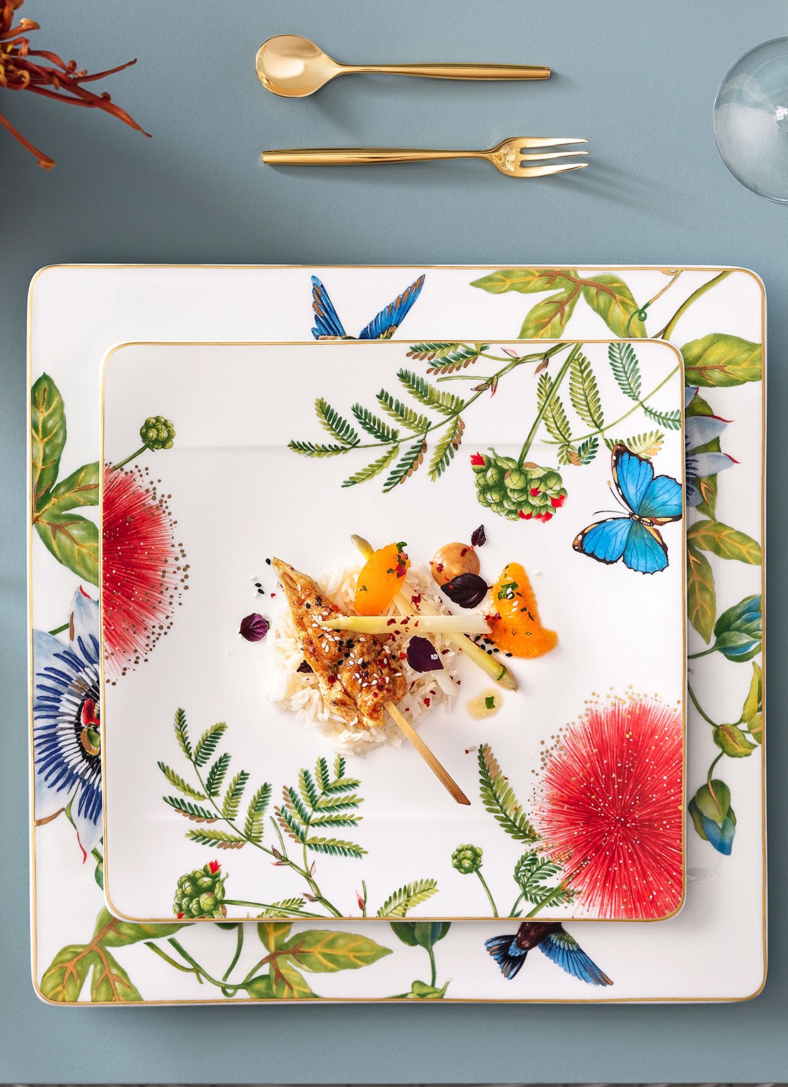 Villeroy & Boch Amazonia dinerbord 27 cm - achterkant groen