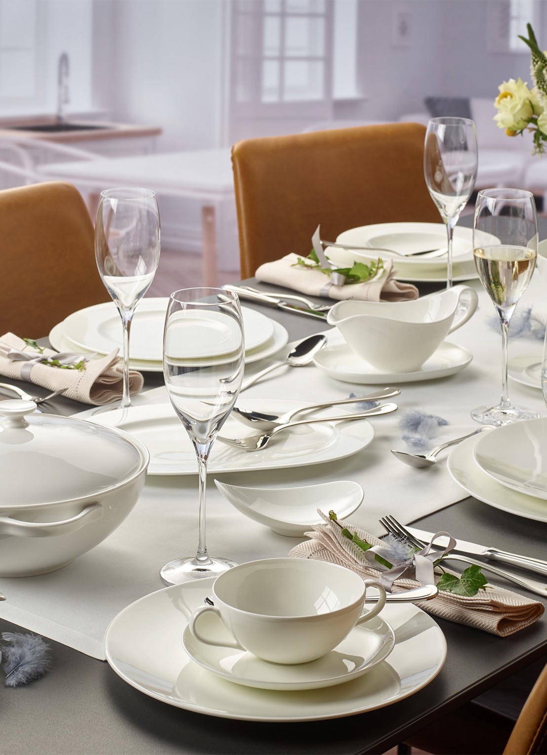 Villeroy & Boch Anmut dinerbord 27 cm - detail 5 gebroken wit