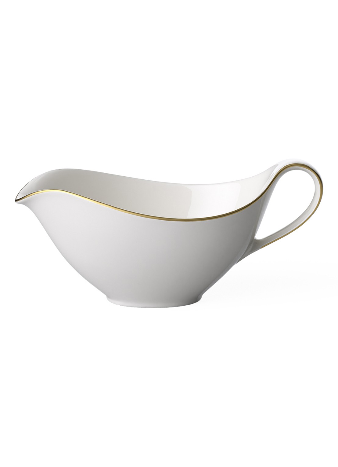 Villeroy & Boch Anmut Gold schenkkan 44 cl - voorkant 2 gebroken wit