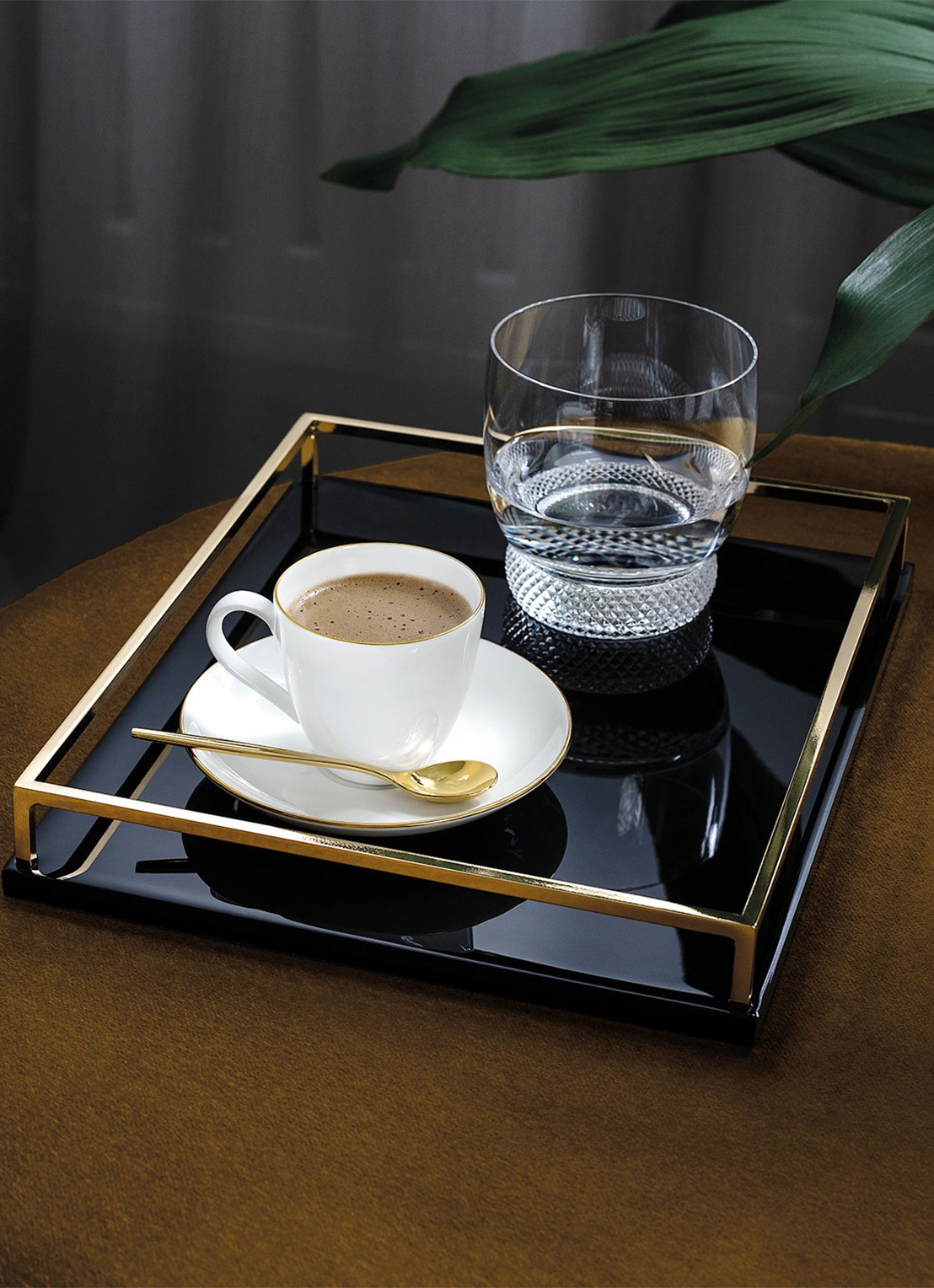 Villeroy & Boch Anmut Gold schotel 12 cm - voorkant 2 gebroken wit