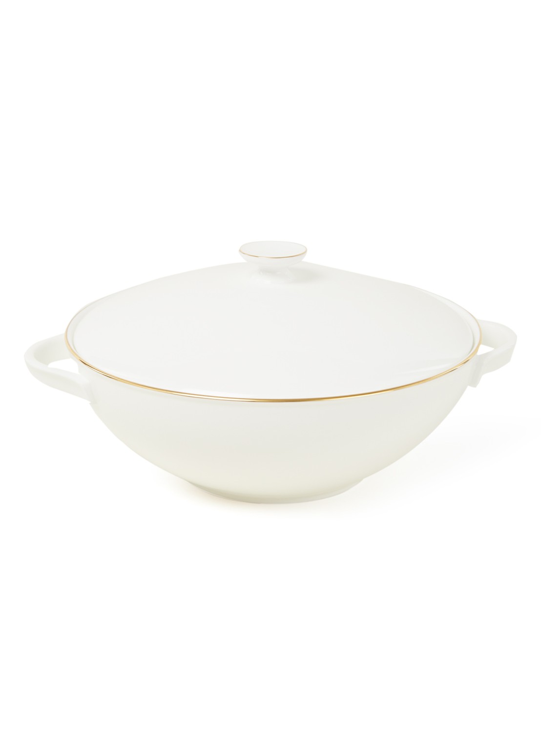 Villeroy & Boch Anmut Gold terrine met deksel 26 cm - voorkant 2 gebroken wit