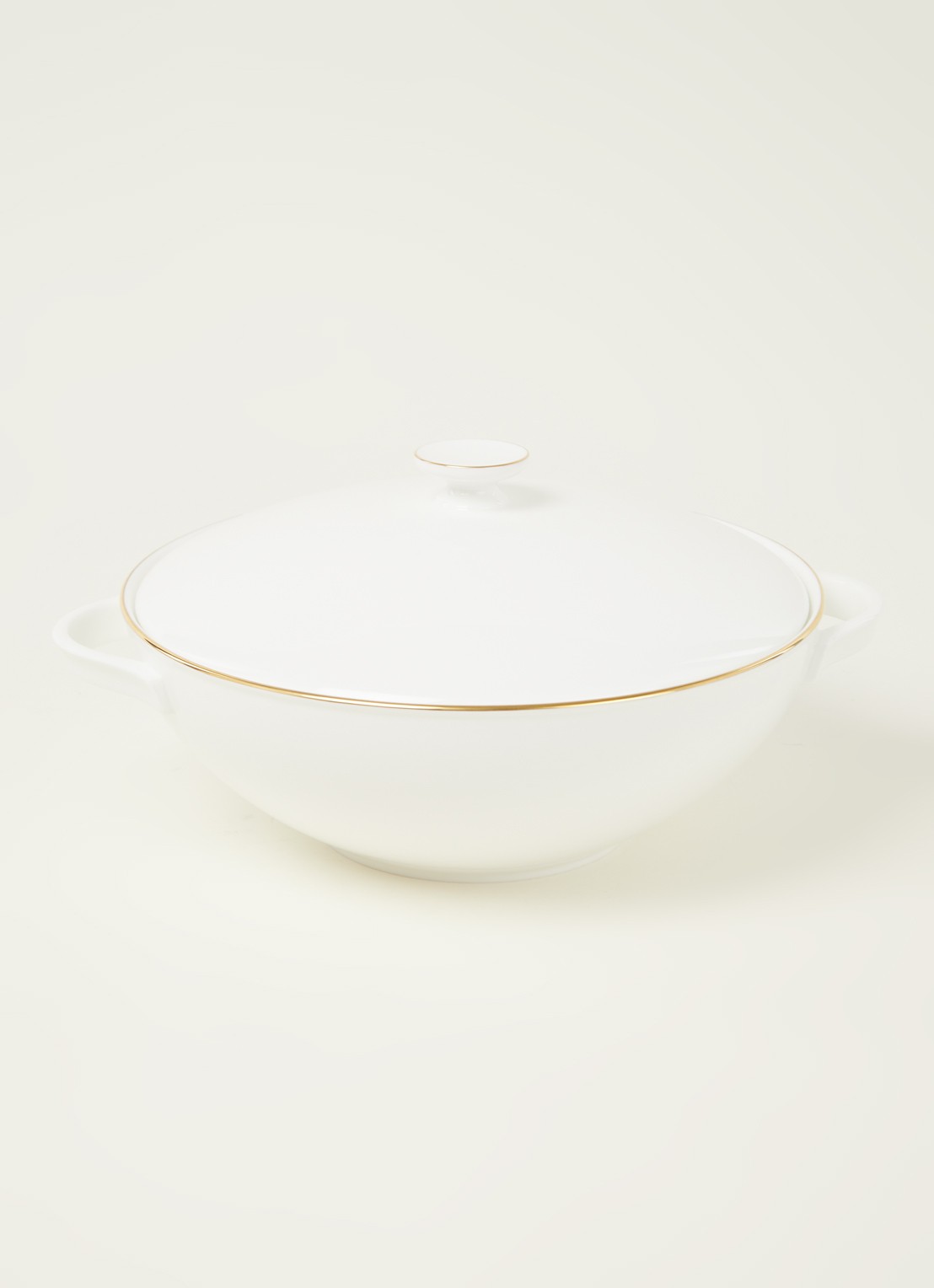 Villeroy & Boch Anmut Gold terrine met deksel 26 cm - voorkant 3 gebroken wit