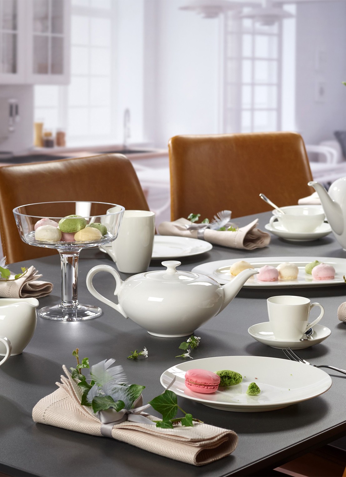 Villeroy & Boch Anmut ontbijtbord 22 cm - detail 2 gebroken wit