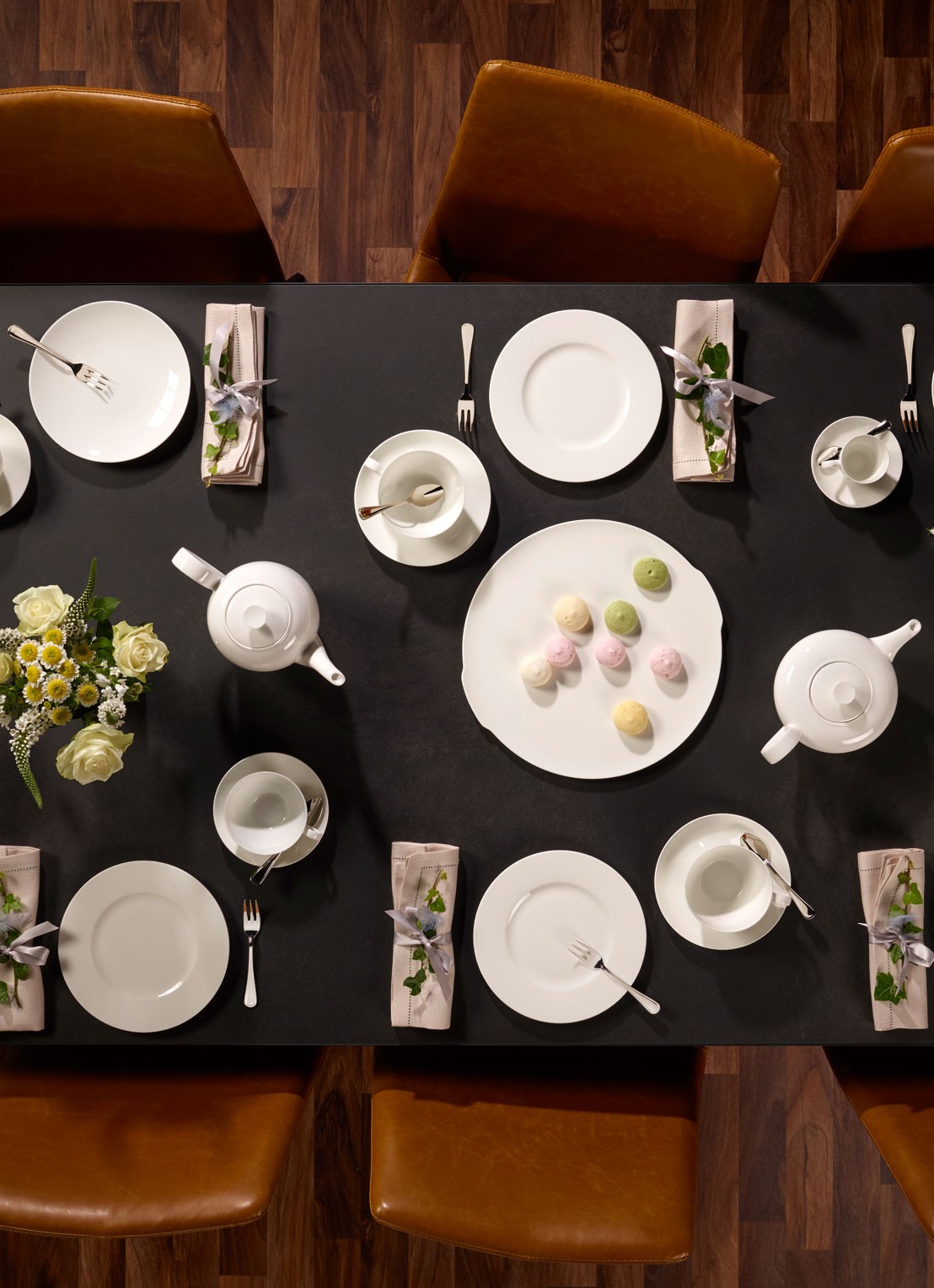 Villeroy & Boch Anmut ontbijtbord 22 cm - voorkant gebroken wit