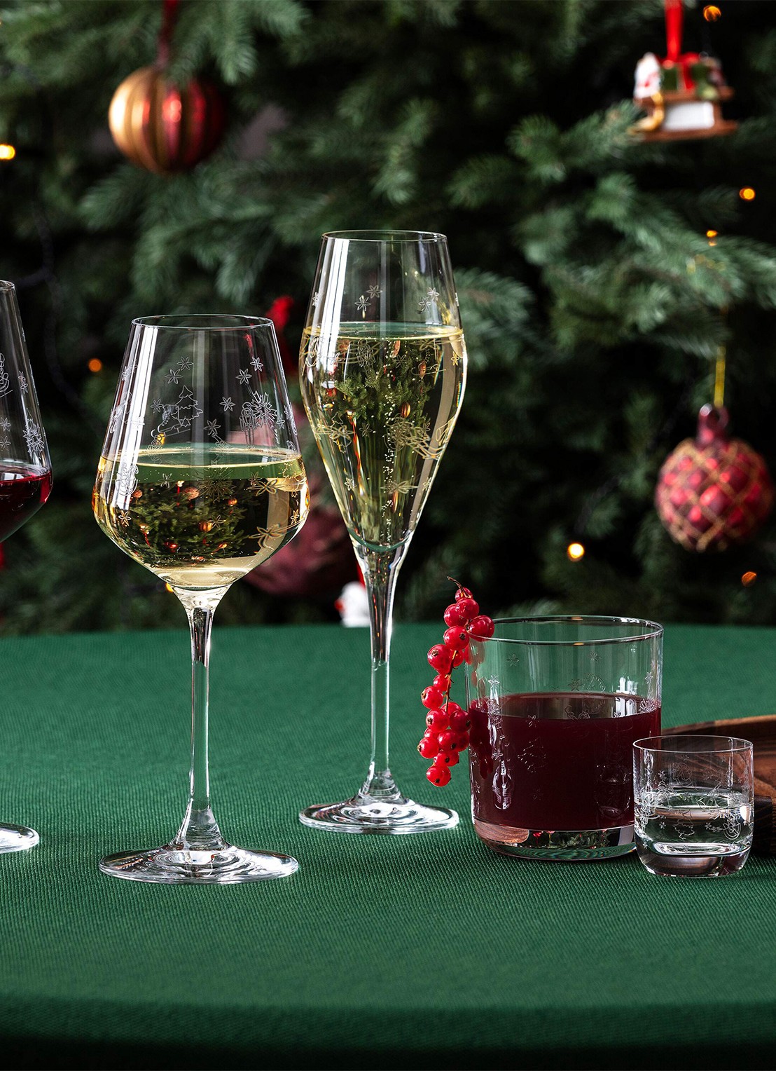 Villeroy & Boch Annual Christmas shotglas set van 4 - achterkant 3 transparant