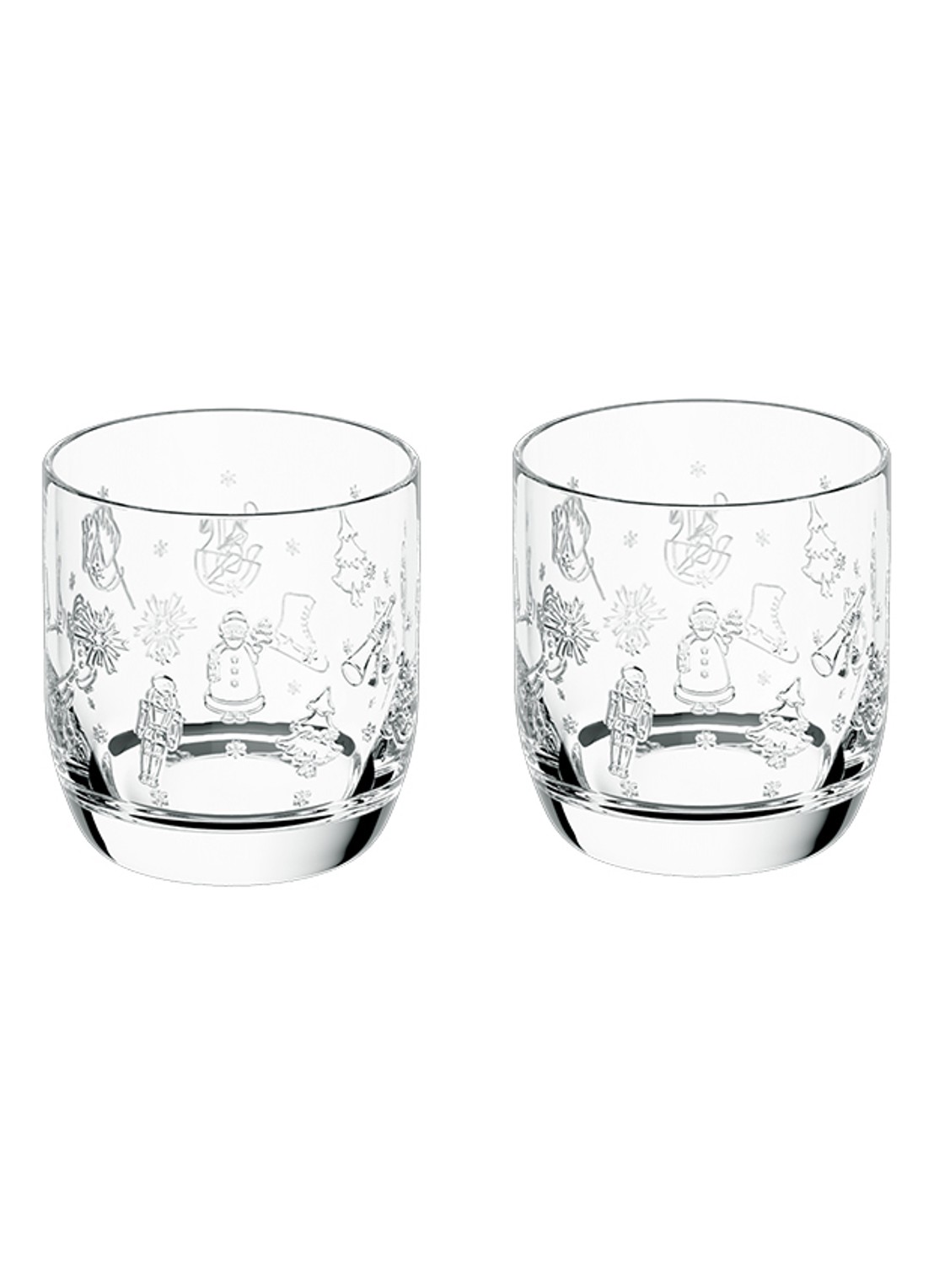 Villeroy & Boch Annual Christmas shotglas set van 4 - voorkant transparant