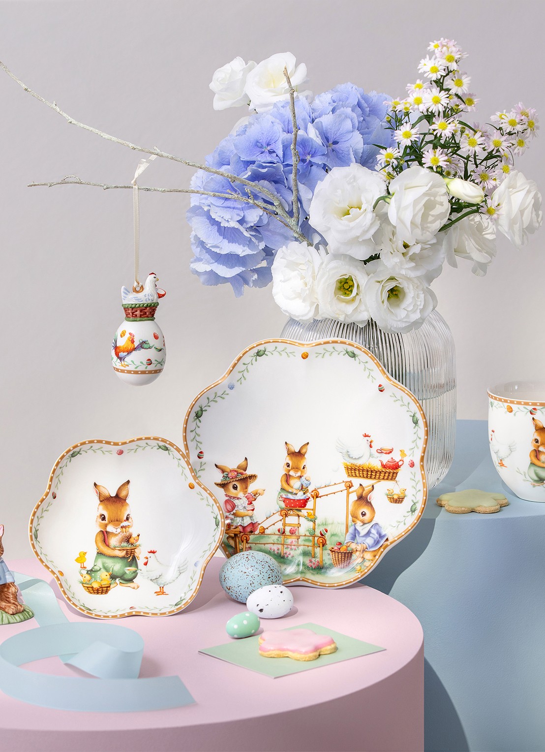 Villeroy & Boch Annual Easter Edition 2026 paashanger 9,5 cm - achterkant gebroken wit