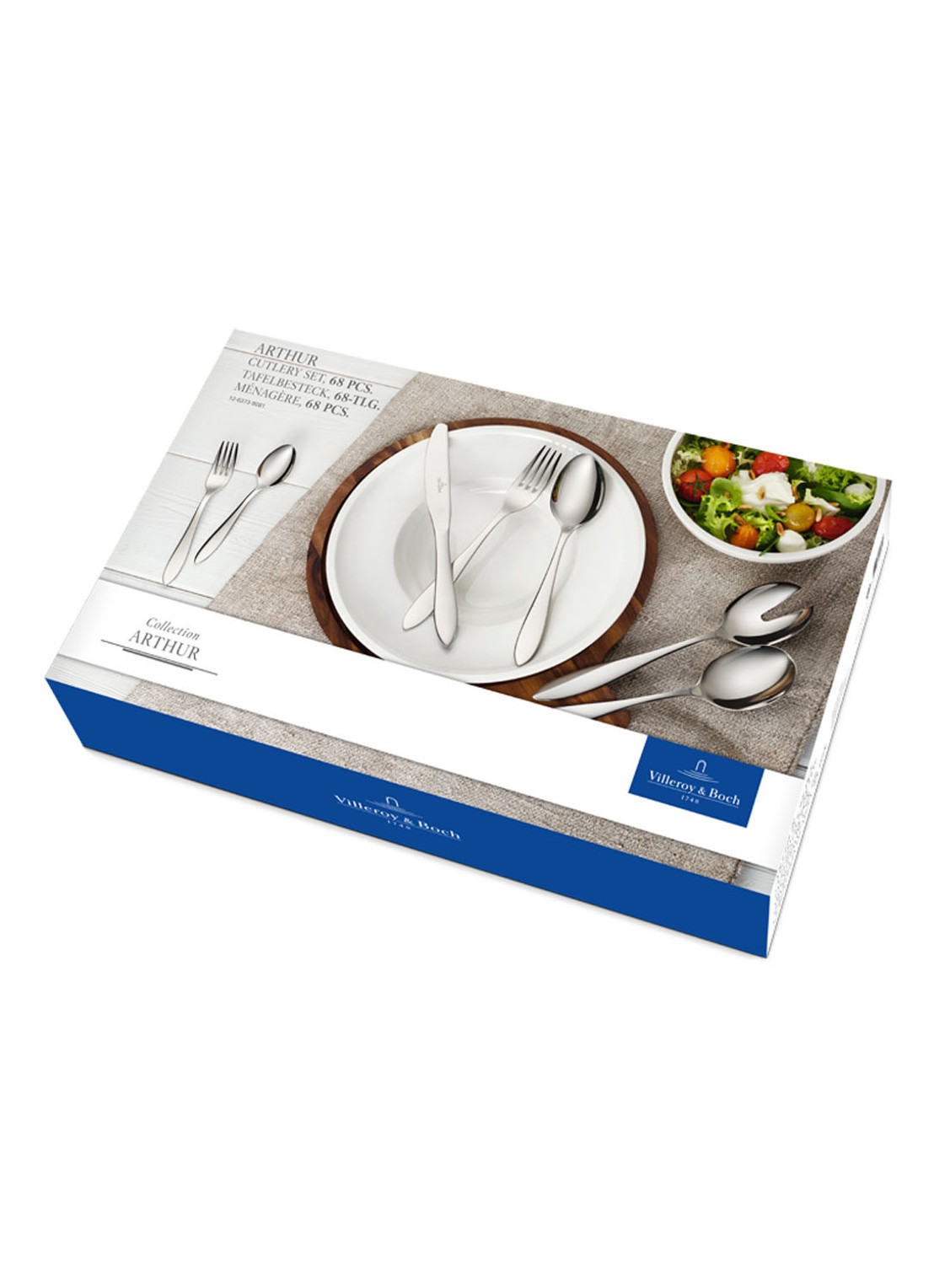 Villeroy & Boch Arthur bestekset 68-delig - voorkant 3 zilver