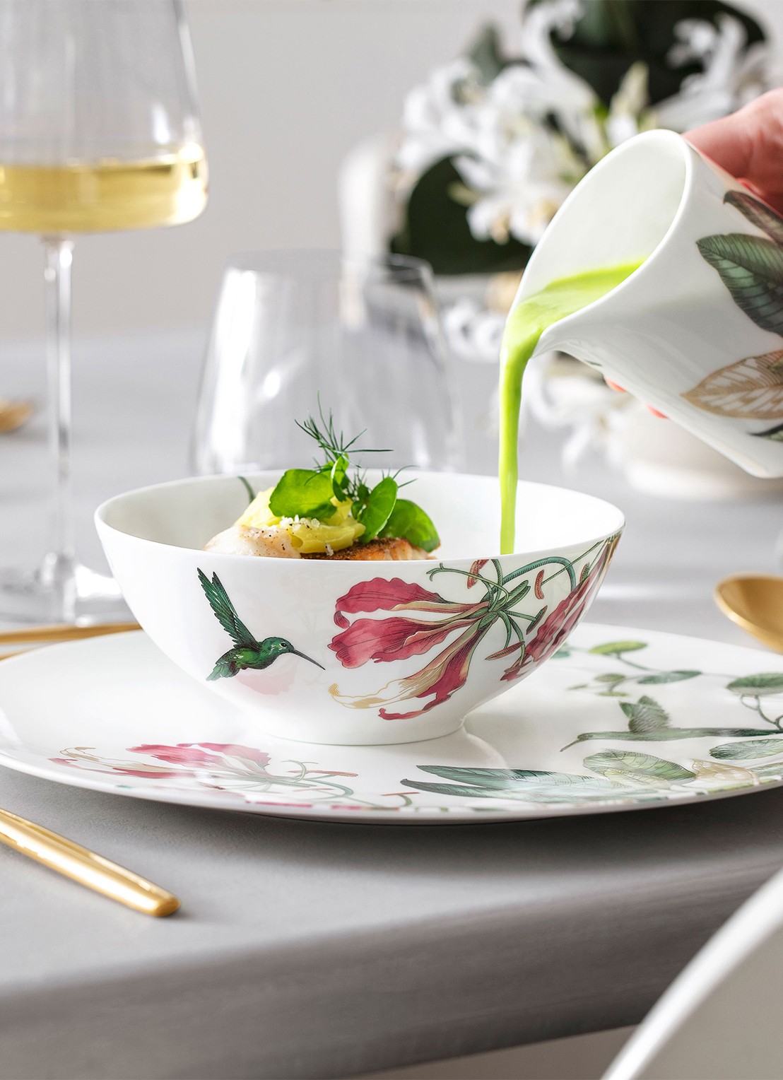 Villeroy & Boch Avarua dinerbord 27 cm - detail 2 gebroken wit