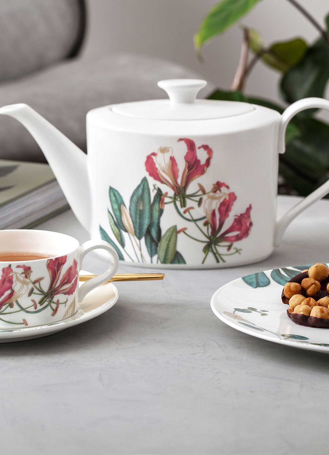 Villeroy & Boch Avarua koffie- en theepot 0,8 liter - achterkant gebroken wit