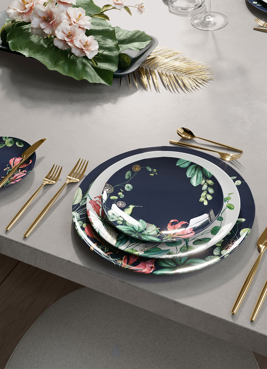 Villeroy & Boch Avarua serveerschaal 33 cm - detail 4 donkerblauw