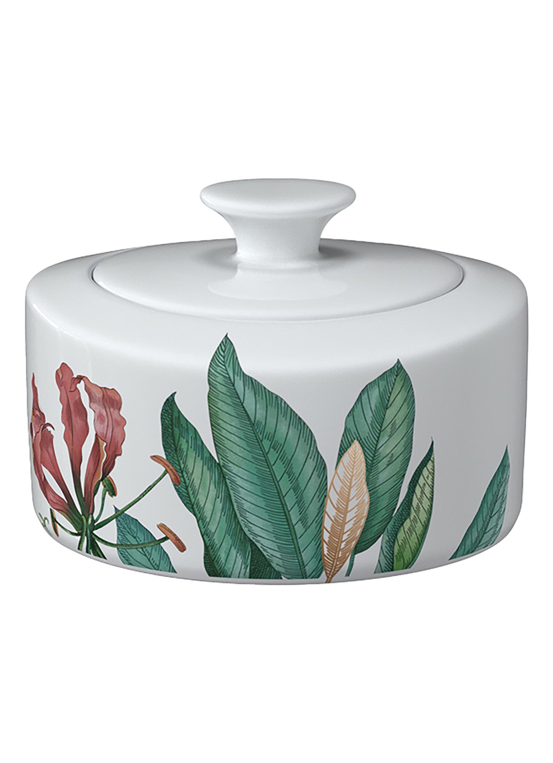 Villeroy & Boch Avarua suikerpotje 33 cl - voorkant 4 gebroken wit