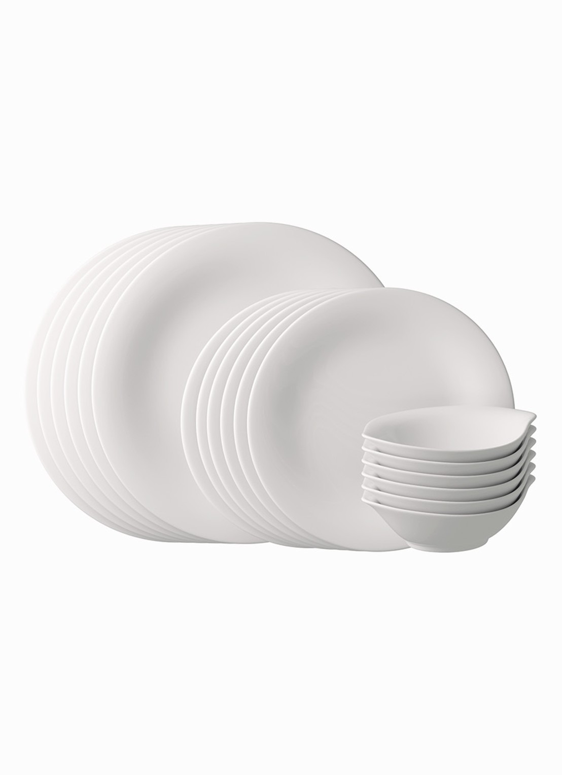 Villeroy & Boch bordenset 18-delig - voorkant gebroken wit