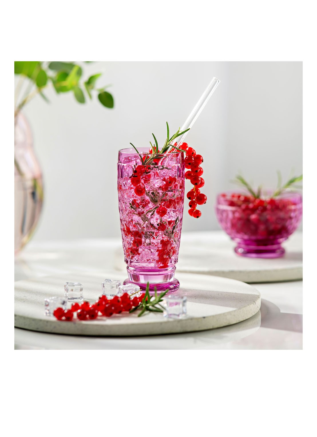 Villeroy & Boch Boston longdrink glas 30 cl - voorkant 2 paars