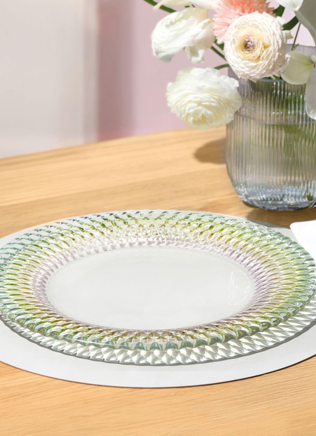 Villeroy & Boch Boston Pearl onderbord 32 cm - voorkant 2 groen