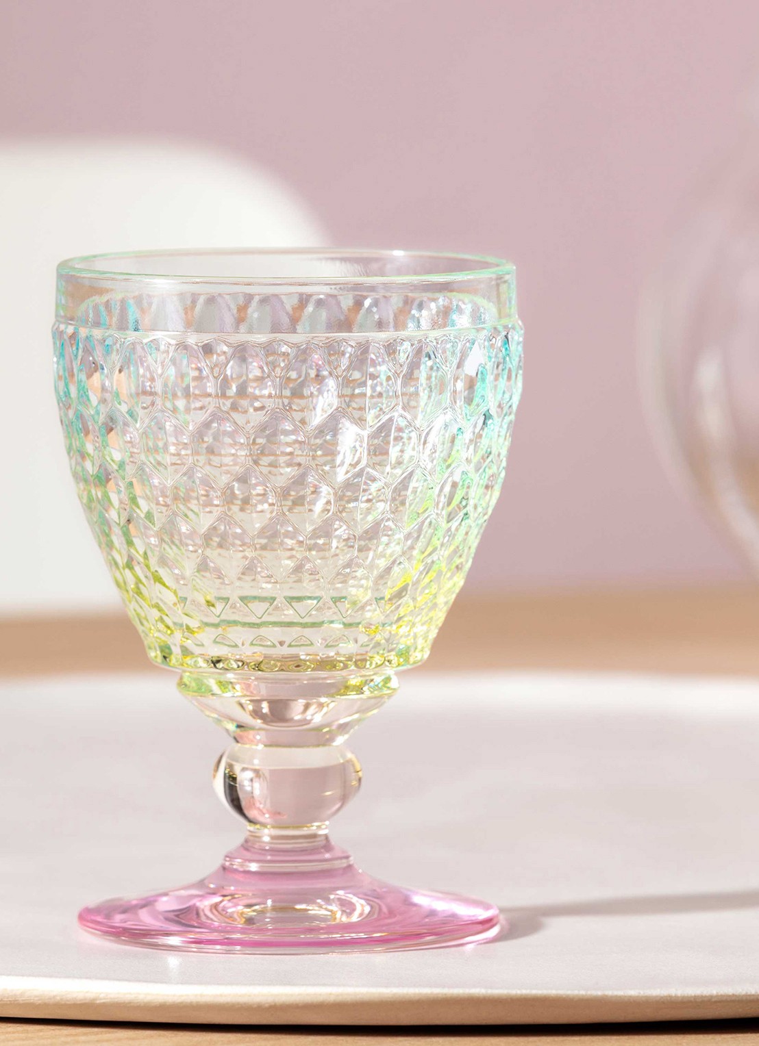 Villeroy & Boch Boston Pearl witte wijnglas 12,5 cl - voorkant 3 transparant