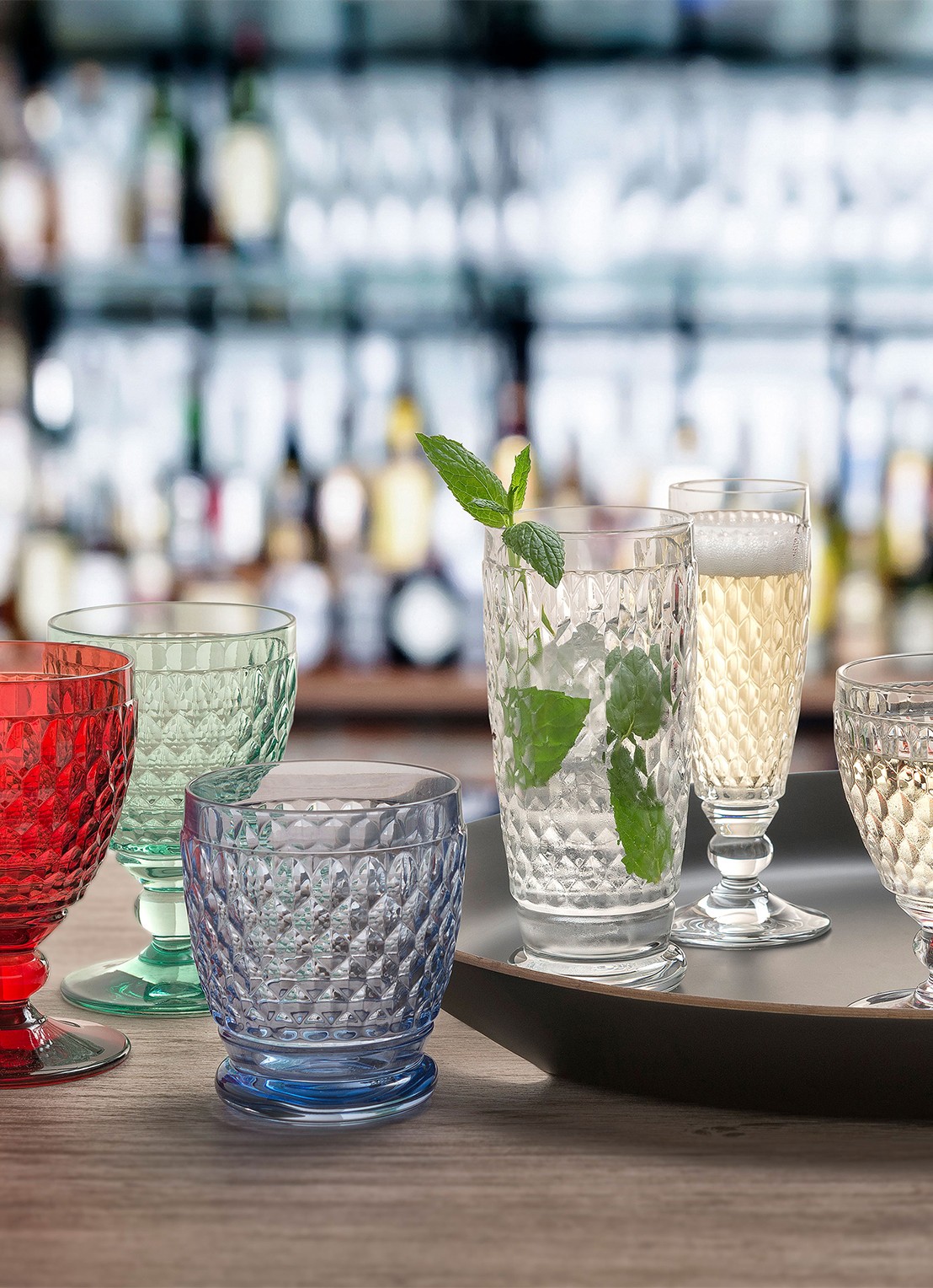 Villeroy & Boch Boston wijnglas 31 cl - voorkant 2 steenrood