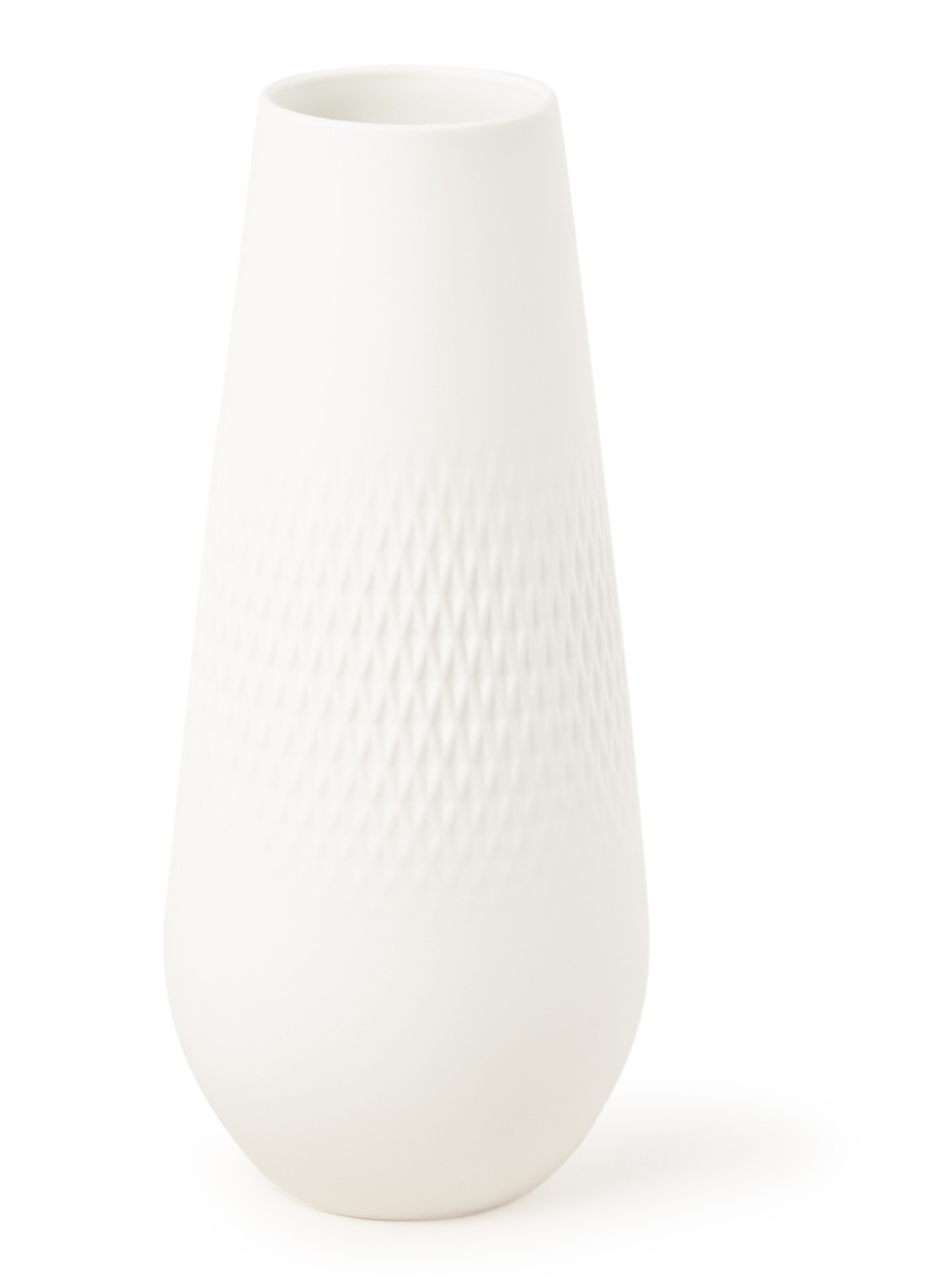Villeroy & Boch Carre Vaas 26 cm - voorkant gebroken wit