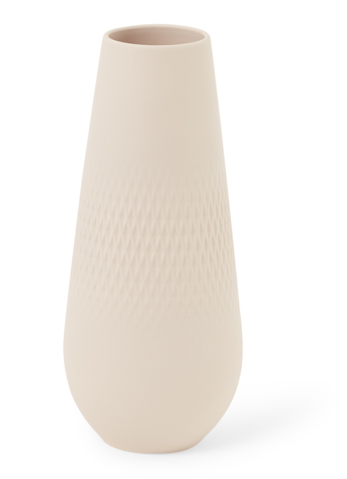 Villeroy & Boch Carre vaas 26 cm - voorkant beige