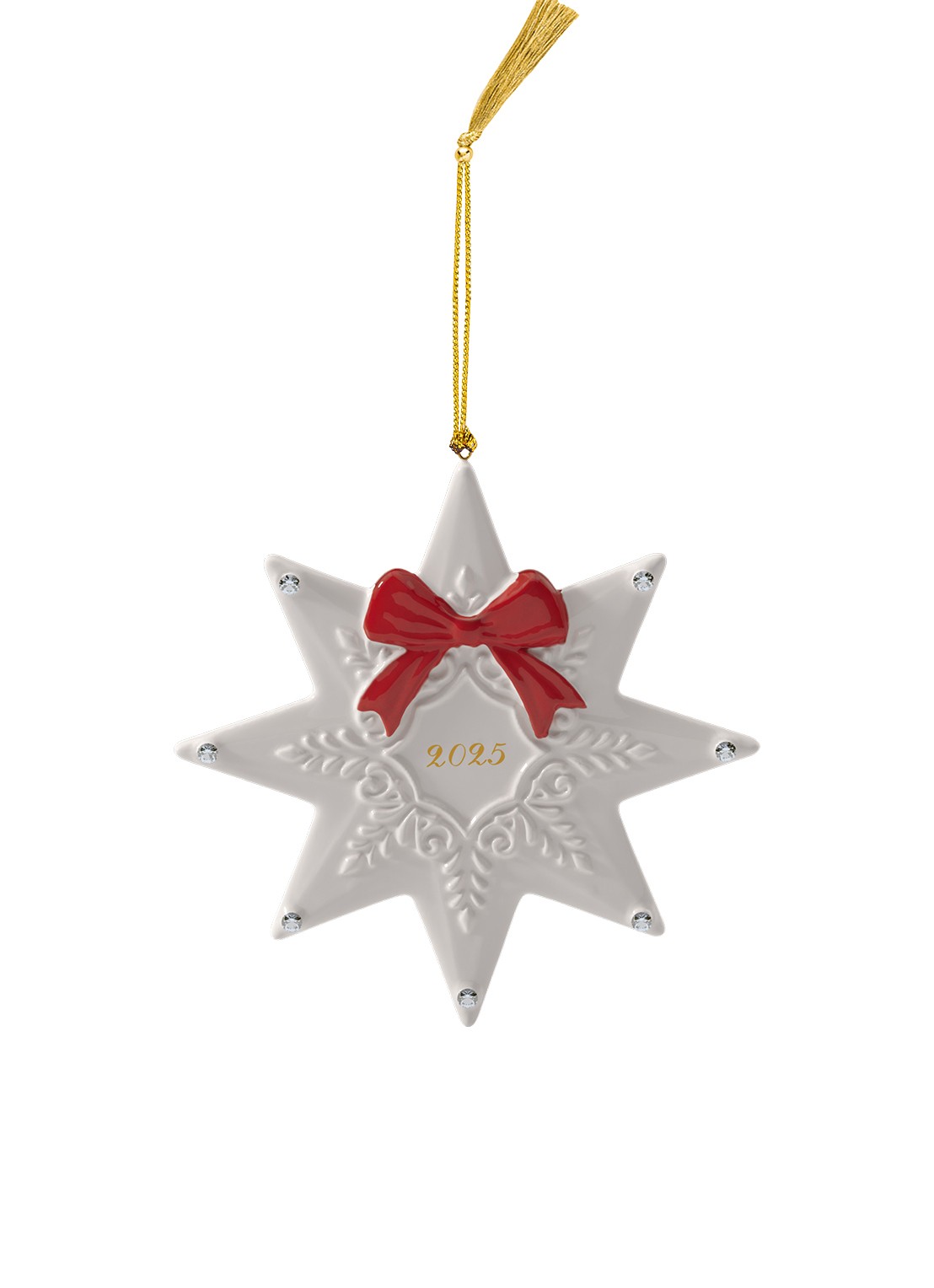 Villeroy & Boch Christmas Classics kersthanger 11,3 cm - voorkant 2 gebroken wit