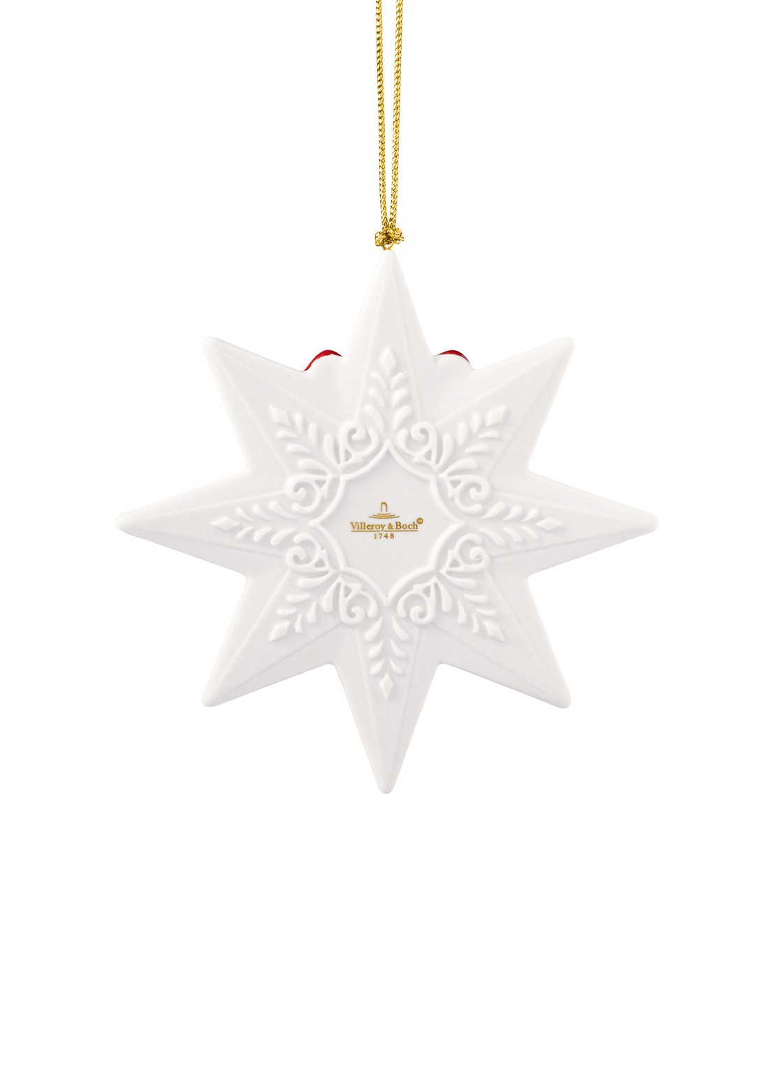 Villeroy & Boch Christmas Classics kersthanger 11,3 cm - voorkant 3 gebroken wit