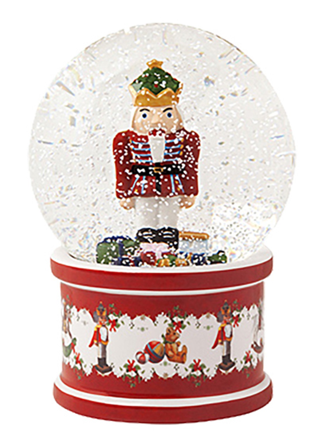 Villeroy & Boch Christmas Toys sneeuwbol 17 cm - voorkant steenrood